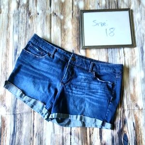 Women's size 18 Time and Tru dark blue Jean shorts